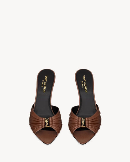 BABYLONE MULES IN SMOOTH LEATHER