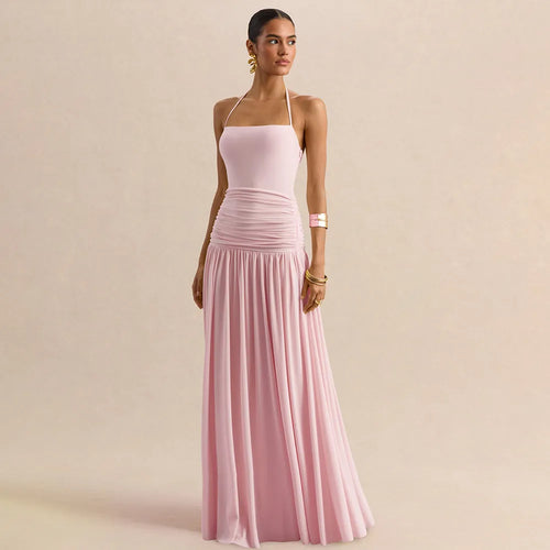 Strap Waist-Cinching Slimming Ruched Dress For Women