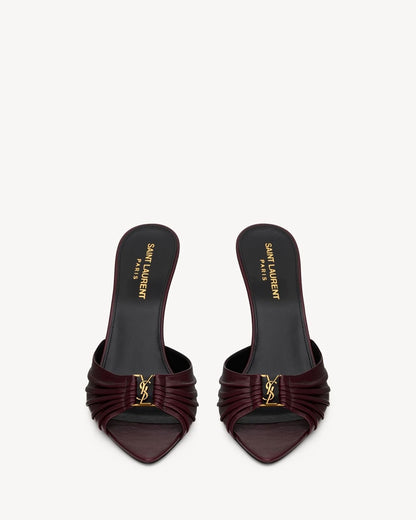 BABYLONE MULES IN SMOOTH LEATHER