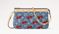 Monogram cherry denim