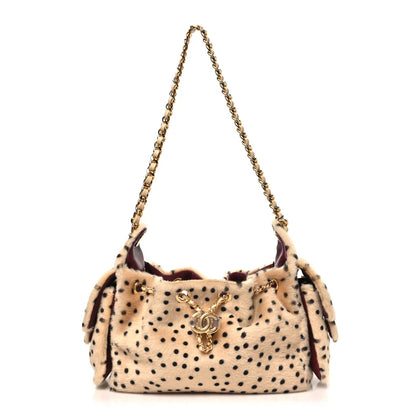 Pony Hair Mini 25 Handbag Beige Black