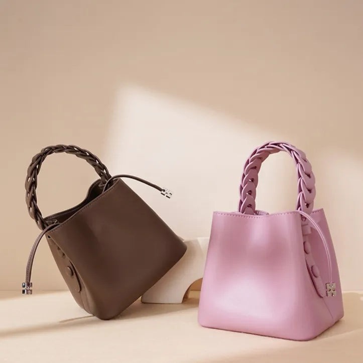 Hand-woven Fashion Mini Cross Body Bucket Bag